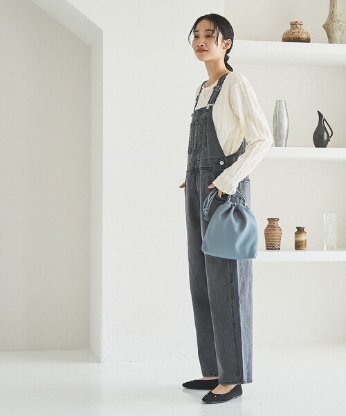 coen（コーエン）の「レザーライク巾着ショルダーバッグ（ショルダーバッグ・レディース・ライトブルー/ブラウン/ライトピンク/ブラック/ゴールド/シルバー・FREE）」の22枚目の写真