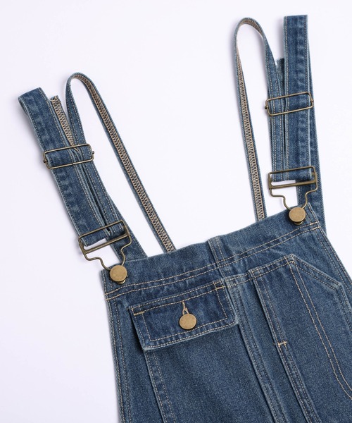 AMELY（エミリー）の「デニムオーバーオール（サロペット/オーバーオール・レディース・ブラック/ブルー・L/M）」の14枚目の写真