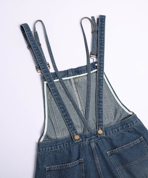 AMELY（エミリー）の「デニムオーバーオール（サロペット/オーバーオール・レディース・ブラック/ブルー・L/M）」の21枚目の写真