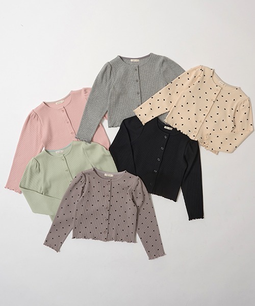 Lycee mine（リセマイン）の「アソートテレコカーディガン（Tシャツ/カットソー・キッズ・ミント/トップグレー/ブラック/アイボリー/グレー/ピンク・110cm/140cm/150cm/100cm/120cm/130cm）」の15枚目の写真