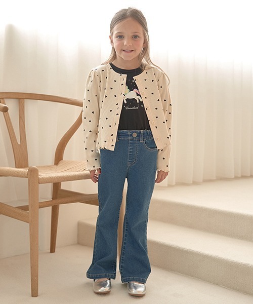 Lycee mine（リセマイン）の「アソートテレコカーディガン（Tシャツ/カットソー・キッズ・ミント/トップグレー/ブラック/アイボリー/グレー/ピンク・110cm/140cm/150cm/100cm/120cm/130cm）」の7枚目の写真