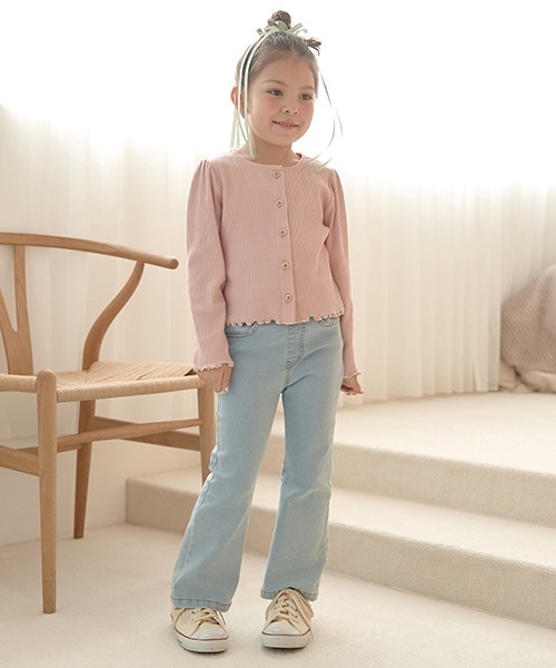 Lycee mine（リセマイン）の「アソートテレコカーディガン（Tシャツ/カットソー・キッズ・ミント/トップグレー/ブラック/アイボリー/グレー/ピンク・110cm/140cm/150cm/100cm/120cm/130cm）」の14枚目の写真