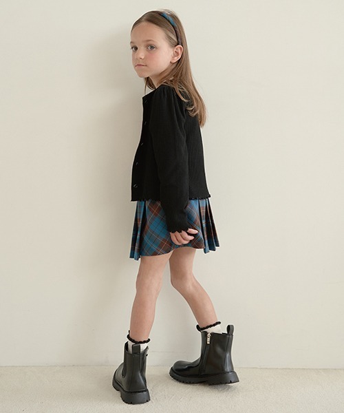 Lycee mine（リセマイン）の「アソートテレコカーディガン（Tシャツ/カットソー・キッズ・ミント/トップグレー/ブラック/アイボリー/グレー/ピンク・110cm/140cm/150cm/100cm/120cm/130cm）」の9枚目の写真