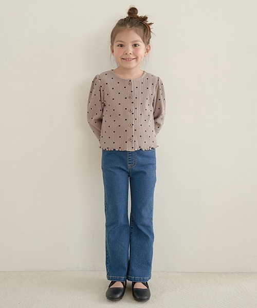 Lycee mine（リセマイン）の「アソートテレコカーディガン（Tシャツ/カットソー・キッズ・ミント/トップグレー/ブラック/アイボリー/グレー/ピンク・110cm/140cm/150cm/100cm/120cm/130cm）」の10枚目の写真