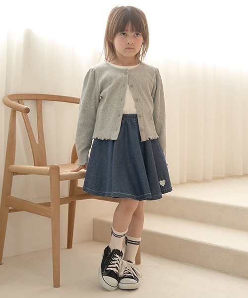 Lycee mine（リセマイン）の「アソートテレコカーディガン（Tシャツ/カットソー・キッズ・ミント/トップグレー/ブラック/アイボリー/グレー/ピンク・110cm/140cm/150cm/100cm/120cm/130cm）」の12枚目の写真