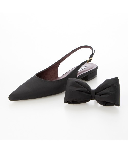 EVOL(イーボル)の「【EVOL】取り外し可リボン2cmヒールバックバンドパンプス IX5466(パンプス・レディース・ブラウン/ブラック/シルバー・22.5cm/22.0cm/23.5cm/23.0cm/25.0cm/24.5cm/24.0cm)」の6枚目の写真