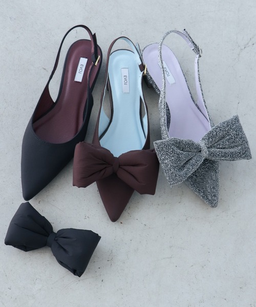 EVOL(イーボル)の「【EVOL】取り外し可リボン2cmヒールバックバンドパンプス IX5466(パンプス・レディース・ブラウン/ブラック/シルバー・22.5cm/22.0cm/23.5cm/23.0cm/25.0cm/24.5cm/24.0cm)」の18枚目の写真