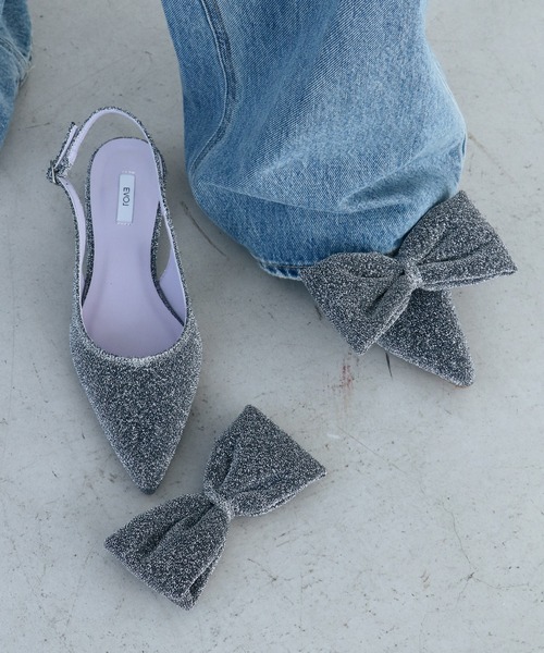 EVOL(イーボル)の「【EVOL】取り外し可リボン2cmヒールバックバンドパンプス IX5466(パンプス・レディース・ブラウン/ブラック/シルバー・22.5cm/22.0cm/23.5cm/23.0cm/25.0cm/24.5cm/24.0cm)」の15枚目の写真