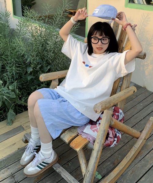 MEMECLE（メメクル）の「【 MEMECLE / メメクル 】ストライプ　イージーハーフパンツ（その他パンツ・レディース・ブルー/ピンク・M/S/L）」の18枚目の写真