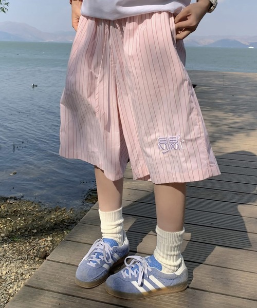 MEMECLE（メメクル）の「【 MEMECLE / メメクル 】ストライプ　イージーハーフパンツ（その他パンツ・レディース・ブルー/ピンク・M/S/L）」の19枚目の写真