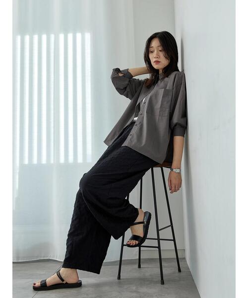 Samansa Mos2 blue（サマンサモスモスブルー）の「レースジャカードバルーンパンツ（その他パンツ・レディース・ブラック/モカ/ブルー・F）」の18枚目の写真