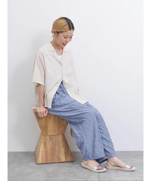 Samansa Mos2 blue（サマンサモスモスブルー）の「レースジャカードバルーンパンツ（その他パンツ・レディース・ブラック/モカ/ブルー・F）」の4枚目の写真