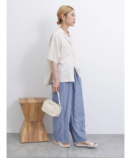 Samansa Mos2 blue（サマンサモスモスブルー）の「レースジャカードバルーンパンツ（その他パンツ・レディース・ブラック/モカ/ブルー・F）」の6枚目の写真