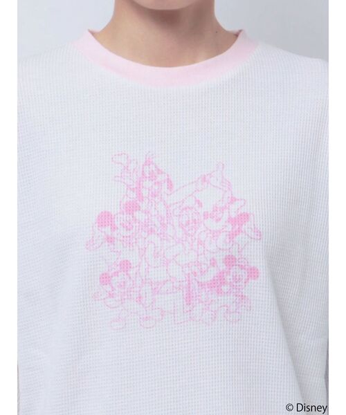 merry jenny（メリージェニー）の「MICKEY＆FRIENDS / サーマルトップス（Tシャツ/カットソー・レディース・グレー/オフホワイト・FREE）」の10枚目の写真