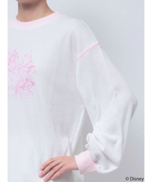 merry jenny（メリージェニー）の「MICKEY＆FRIENDS / サーマルトップス（Tシャツ/カットソー・レディース・グレー/オフホワイト・FREE）」の9枚目の写真