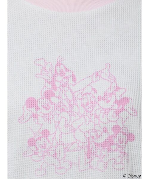 merry jenny（メリージェニー）の「MICKEY＆FRIENDS / サーマルトップス（Tシャツ/カットソー・レディース・グレー/オフホワイト・FREE）」の4枚目の写真