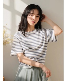 チュール×ボーダーTシャツ