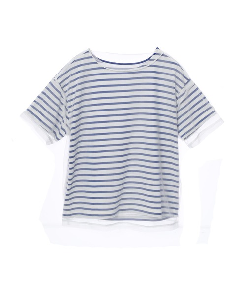 Edit Sheen(エディットシーン)の「チュール×ボーダーTシャツ(Tシャツ/カットソー・レディース・ブラック/ホワイト・M)」の14枚目の写真
