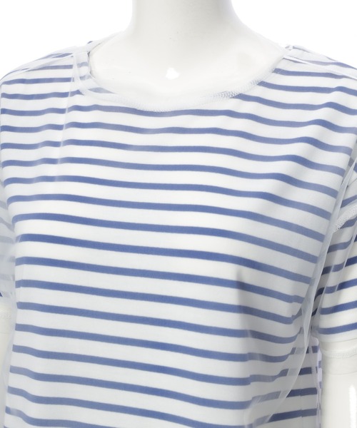 Edit Sheen(エディットシーン)の「チュール×ボーダーTシャツ(Tシャツ/カットソー・レディース・ブラック/ホワイト・M)」の18枚目の写真