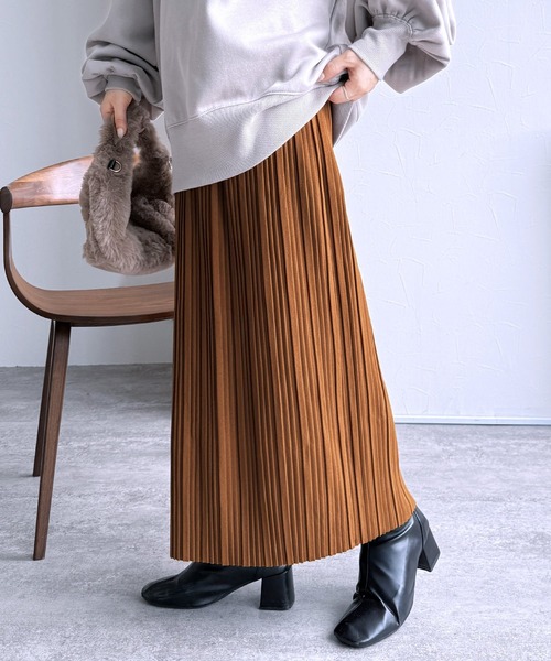セール】迷わず着れる！大人のロングプリーツスカート（スカート