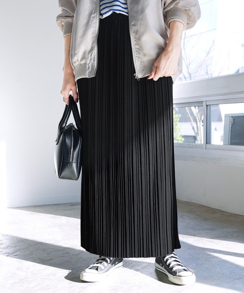 セール】迷わず着れる！大人のロングプリーツスカート（スカート