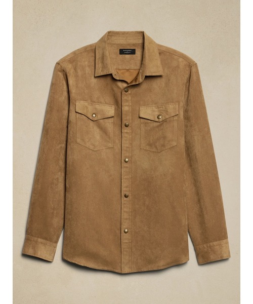 BANANA REPUBLIC FACTORY STORE(バナナリパブリック ファクトリーストア)の「BANANA REPUBLIC FACTORY STORE ヴィーガンスエードシャツ(シャツ/ブラウス・メンズ・ホワイト系その他/ベージュ・L/M/S/XL)」の6枚目の写真