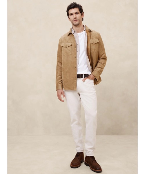BANANA REPUBLIC FACTORY STORE(バナナリパブリック ファクトリーストア)の「BANANA REPUBLIC FACTORY STORE ヴィーガンスエードシャツ(シャツ/ブラウス・メンズ・ホワイト系その他/ベージュ・L/M/S/XL)」の8枚目の写真