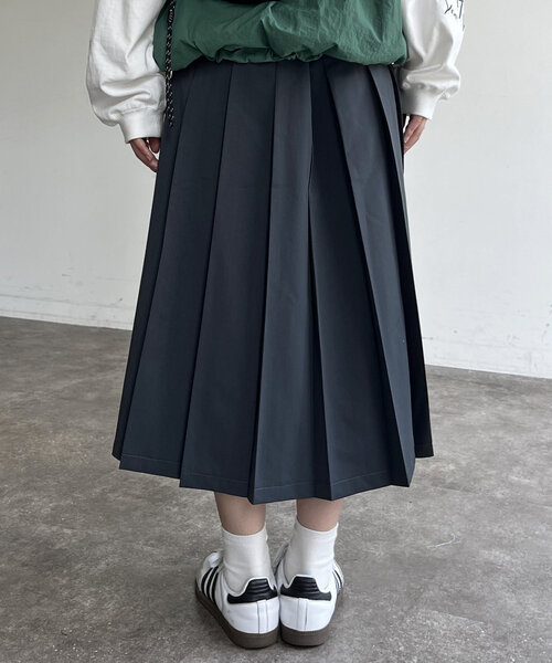 CPCM（シーピーシーエム）の「プリーツミディスカート（スカート・レディース・ブラック/グレー/ネイビー/ベージュ・FREE）」の5枚目の写真