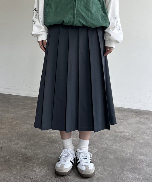 CPCM（シーピーシーエム）の「プリーツミディスカート（スカート・レディース・ブラック/グレー/ネイビー/ベージュ・FREE）」の6枚目の写真
