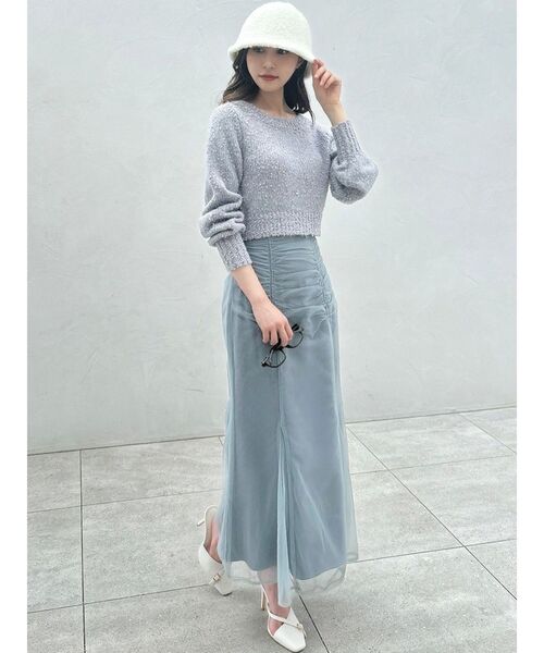 RESEXXY（リゼクシー）の「チュールマーメイドスカート（スカート・レディース・ブルー/アイボリー/ブラック・FREE）」の18枚目の写真