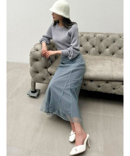 RESEXXY（リゼクシー）の「チュールマーメイドスカート（スカート・レディース・ブルー/アイボリー/ブラック・FREE）」の19枚目の写真