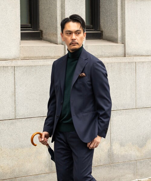 SHIPS(シップス)の「SHIPS:〈FUNCTION/洗濯機可能〉ウォッシャブル バーズアイ ジャケット(セットアップ対応)(テーラードジャケット・メンズ・チャコールグレー/コバルトブルー/ネイビー・46/48/50/44)」の2枚目の写真