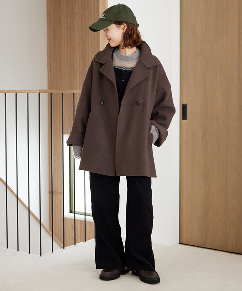 スローブイエナ　souple woolダブルフェイススタンドコート セール】souple woolダブルフェイススタンドコート（その他