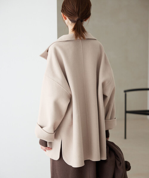 セール】souple woolダブルフェイススタンドコート（その他