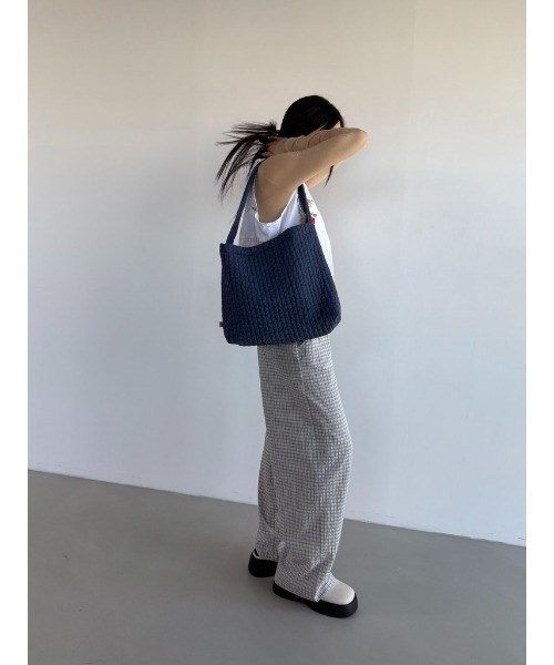 Didot.showroom（ディドット ショールーム）の「【DIDOT.】ワンショルダーヌビバッグ（トートバッグ・レディース・チャコールグレー/アイボリー/ネイビー/ミント/ベビーピンク・FREE）」の21枚目の写真