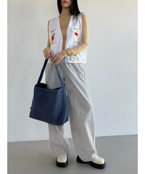 Didot.showroom（ディドット ショールーム）の「【DIDOT.】ワンショルダーヌビバッグ（トートバッグ・レディース・チャコールグレー/アイボリー/ネイビー/ミント/ベビーピンク・FREE）」の17枚目の写真