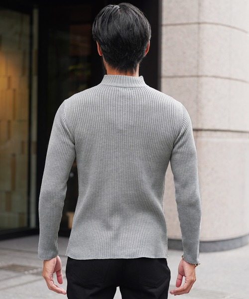 jiggys shop（ジギーズショップ）の「コットンタッチテレコニットセーター（ニット/セーター・メンズ・ブラック系その他2/グレー系その他/ブルー系その他2/ブルー系その他3/ブラック系その他/ブラック系その他3/グレー系その他6/ホワイト系その他2/ホワイト系その他/ホワイト系その他3/グレー系その他2/グレー系その他3/グレー系その他4/グレー系その他5/ブルー系その他・SMALL/MEDIUM/LARGE/X-LARGE）」の17枚目の写真