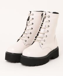 la farfa SHOES（ラ・ファーファ シューズ）の「la farfa shoes 厚底 シンプル レースアップブーツ（ブーツ）」