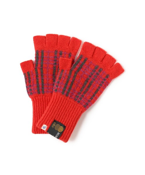 BEAMS BOY（ビームスボーイ）の「【別注】ROBERT MACKIE / チェック グローブ（手袋・レディース・ブルー/レッド・ONE SIZE）」の4枚目の写真