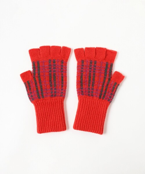 BEAMS BOY（ビームスボーイ）の「【別注】ROBERT MACKIE / チェック グローブ（手袋・レディース・ブルー/レッド・ONE SIZE）」の5枚目の写真