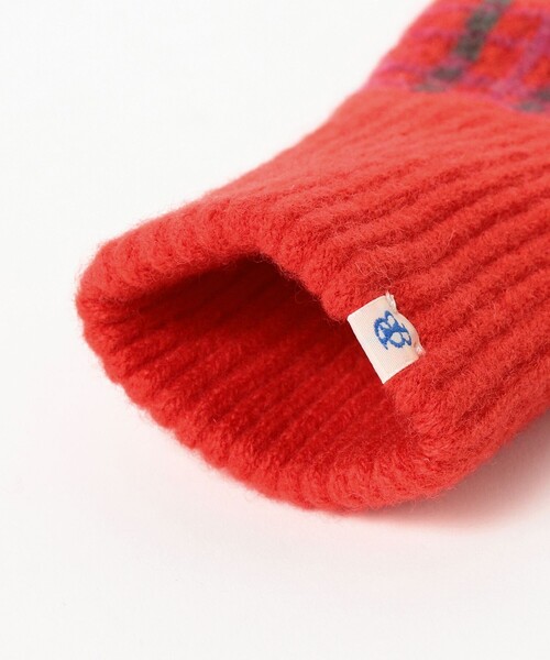 BEAMS BOY（ビームスボーイ）の「【別注】ROBERT MACKIE / チェック グローブ（手袋・レディース・ブルー/レッド・ONE SIZE）」の7枚目の写真