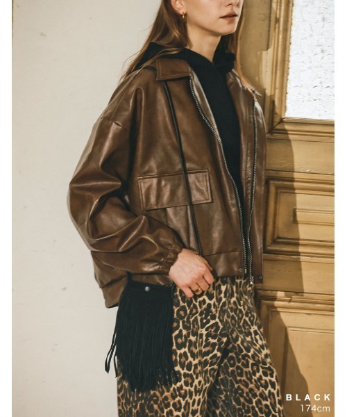 Re:EDIT（リエディ）の「[神山まりあさん着用][2024AW BAG COLLECTION]フェイクスウェードフリンジポシェット（ショルダーバッグ・レディース・ブラック/ベージュ/ブラウン/キャメル・FREE）」の7枚目の写真