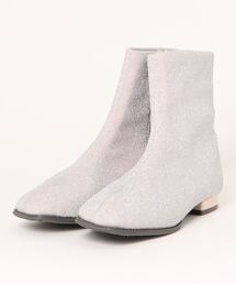 la farfa SHOES（ラ・ファーファ シューズ）の「la farfa ラファーファ レディース ストレッチスクエアローヒールブーツ【幅広4E/大きいサイズ/滑りにくい】 5340 ブラック（ブーツ）」