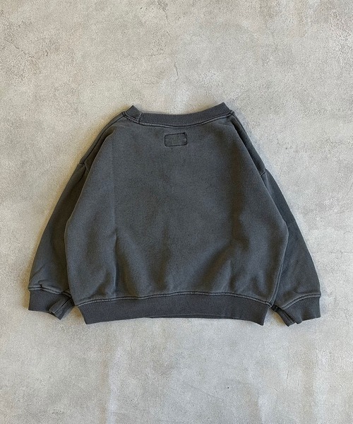 BIG FIELD（ビッグフィールド）の「ピグメントスウェット（スウェット・キッズ・チャコール/ブルー/ライトグリーン/パープル/オフホワイト/オレンジ・100/130/120/110/95/90/80/140/150）」の8枚目の写真