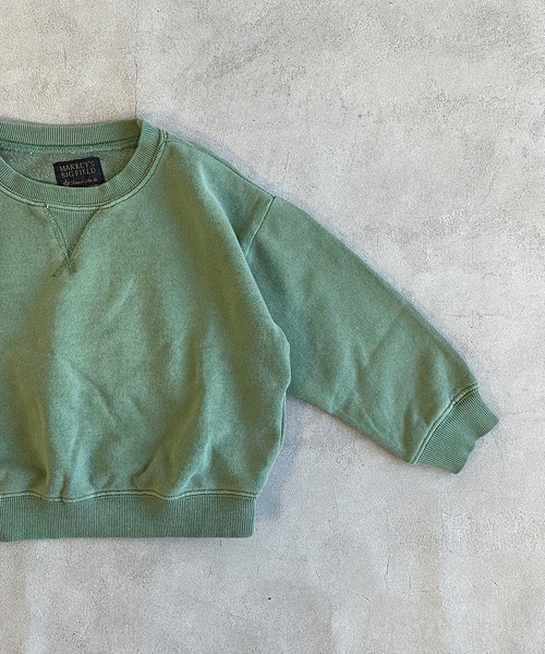BIG FIELD（ビッグフィールド）の「ピグメントスウェット（スウェット・キッズ・チャコール/ブルー/ライトグリーン/パープル/オフホワイト/オレンジ・100/130/120/110/95/90/80/140/150）」の11枚目の写真