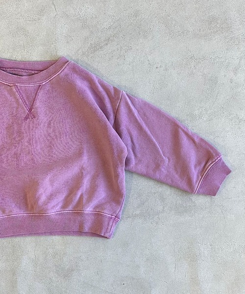 BIG FIELD（ビッグフィールド）の「ピグメントスウェット（スウェット・キッズ・チャコール/ブルー/ライトグリーン/パープル/オフホワイト/オレンジ・100/130/120/110/95/90/80/140/150）」の13枚目の写真