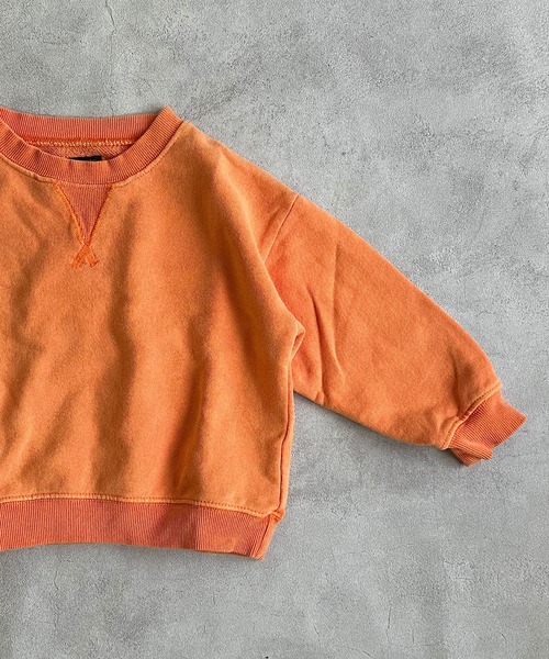 BIG FIELD（ビッグフィールド）の「ピグメントスウェット（スウェット・キッズ・チャコール/ブルー/ライトグリーン/パープル/オフホワイト/オレンジ・100/130/120/110/95/90/80/140/150）」の15枚目の写真