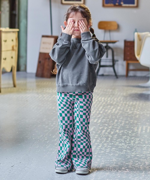 BIG FIELD（ビッグフィールド）の「ピグメントスウェット（スウェット・キッズ・チャコール/ブルー/ライトグリーン/パープル/オフホワイト/オレンジ・100/130/120/110/95/90/80/140/150）」の19枚目の写真