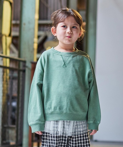 BIG FIELD（ビッグフィールド）の「ピグメントスウェット（スウェット・キッズ・チャコール/ブルー/ライトグリーン/パープル/オフホワイト/オレンジ・100/130/120/110/95/90/80/140/150）」の22枚目の写真