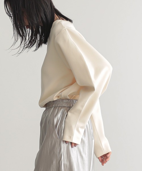 for/c（フォーシー）の「ダンボールコクーン袖プルーバー【サスティナブル】（Tシャツ/カットソー・レディース・ブラック/アイボリー/チャコールグレー・L/M）」の17枚目の写真